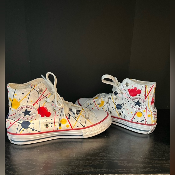 Girls/ Boys Converse Chuck Taylor Paint Splatter High Tops - Picture 3 of 3